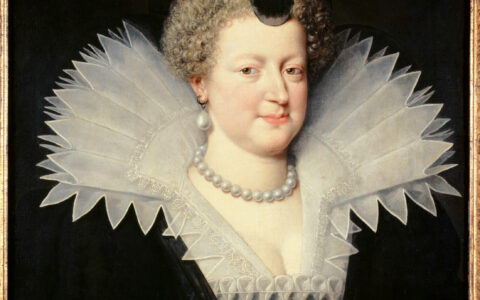 Portrait of Marie de Medici (1573-1642), Queen of France painted in 1613 by Frans II Pourbus