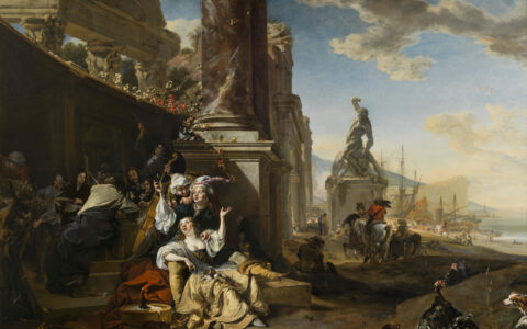 The Merrymaking, painted by Jan Weenix in 1667