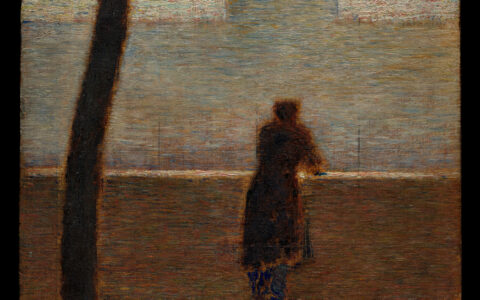 "A Man Leaning on a Parapet," by Georges Seurat, ca. 1881