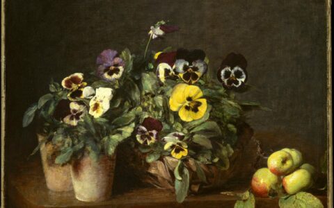 Still Life with Pansies, by Henri Fantin-Latour, 1874