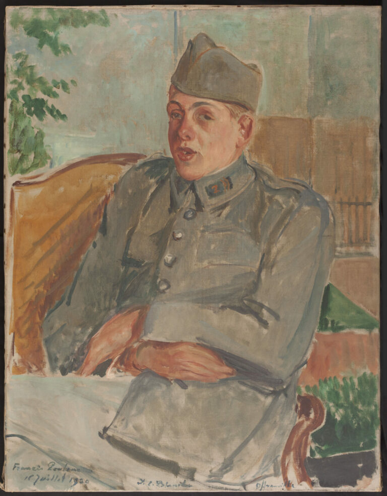 Portrait of Francis Poulenc by Jacques-Émile Blanche, July 16, 1920, at Offranville