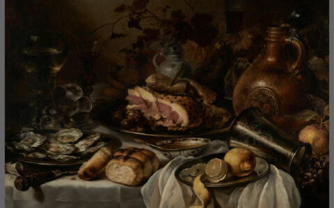 Still Life with Ham by Pieter Claesz, c. 1640/1649