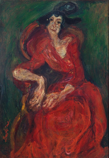 "Woman in Red" by Chaïm Soutine, circa 1923-1924