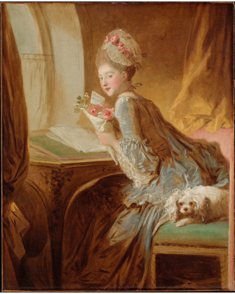 The Love Letter by Jean Honoré Fragonard, 83.2 x 67 cm, c. 1770