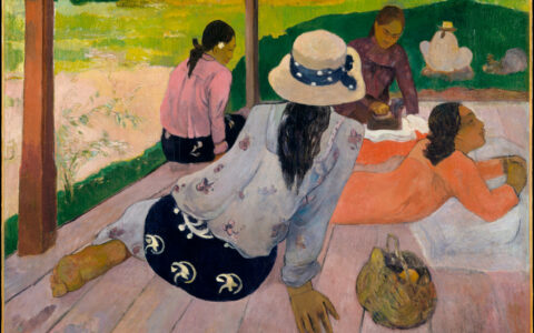 The Siesta by Paul Gauguin, painted between 1892 and 1894