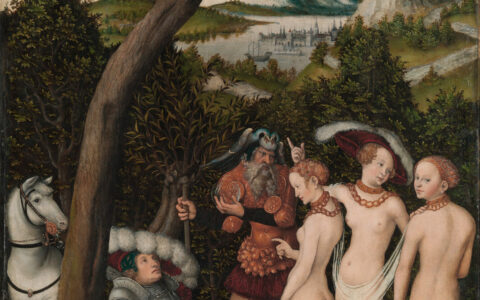"The Judgment of Paris" by Lucas Cranach the Elder, possibly circa 1528