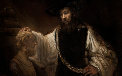 Aristotle with a Bust of Homer, by Rembrandt van Rijn, in 1653
