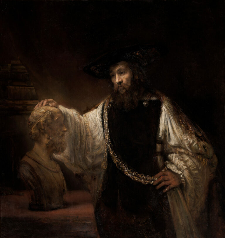 Aristotle with a Bust of Homer, by Rembrandt van Rijn, in 1653