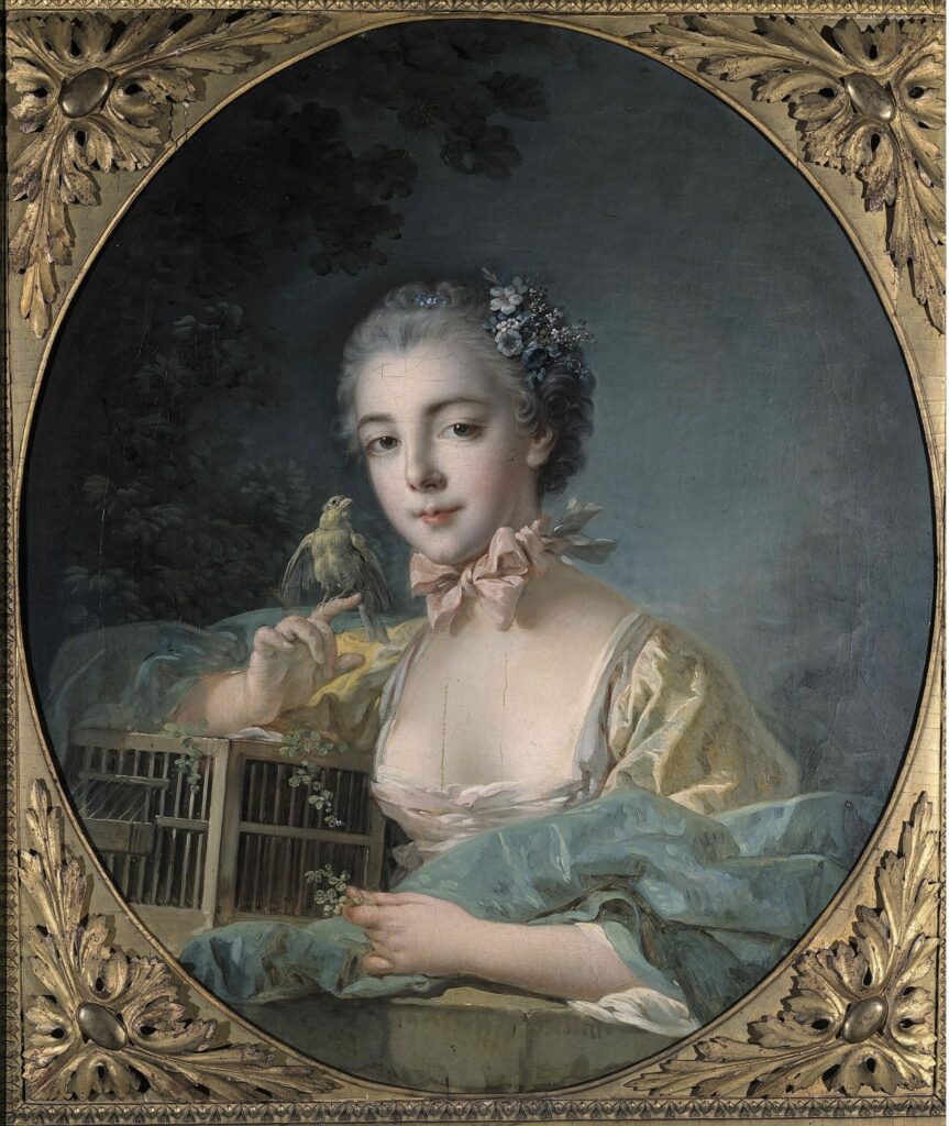 Presumed Portrait of Marie-Émilie Baudouin, the Painter's Daughter, by François Boucher (1703-1770), circa 1758-1760