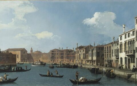 View of the Santa Chiara Canal, Venice, by Canaletto, circa 1730