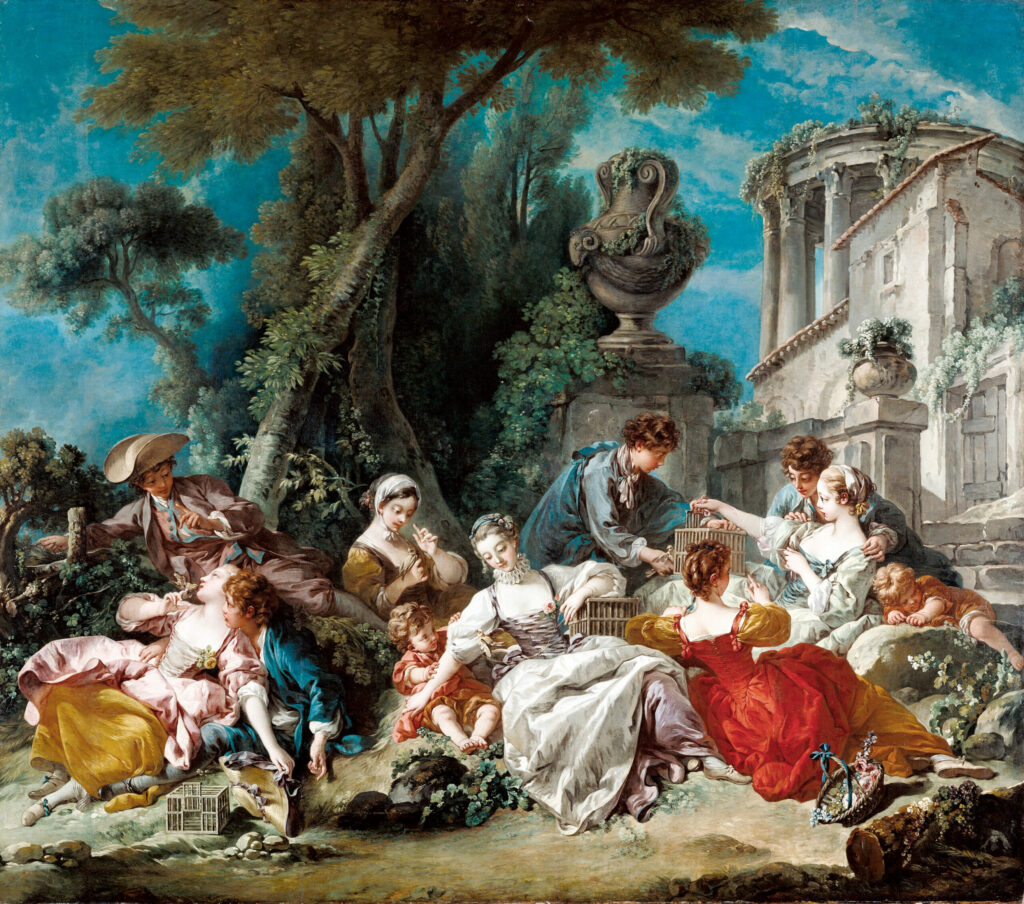 The Bird Catchers, by François Boucher, in 1748