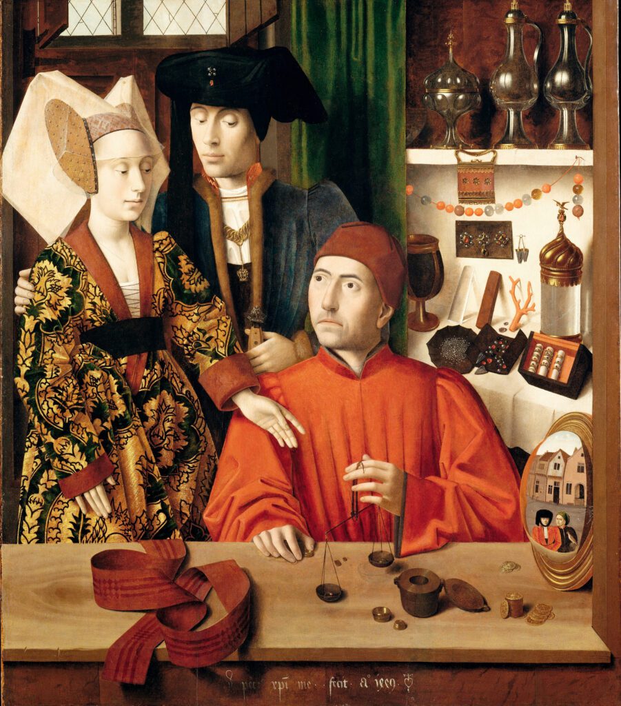 A Goldsmith in his Workshop, by Petrus Christus, 1449