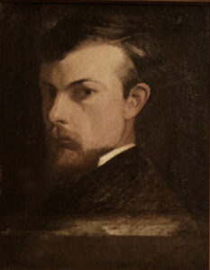 Odilon Redon, Mon portrait (1867), huile sur bois, Paris, musée d'Orsay. (photo Wikimedia Commons)