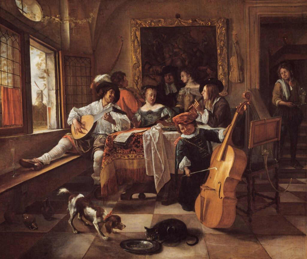 Le concert en famille, par Jan Steen, en 1666