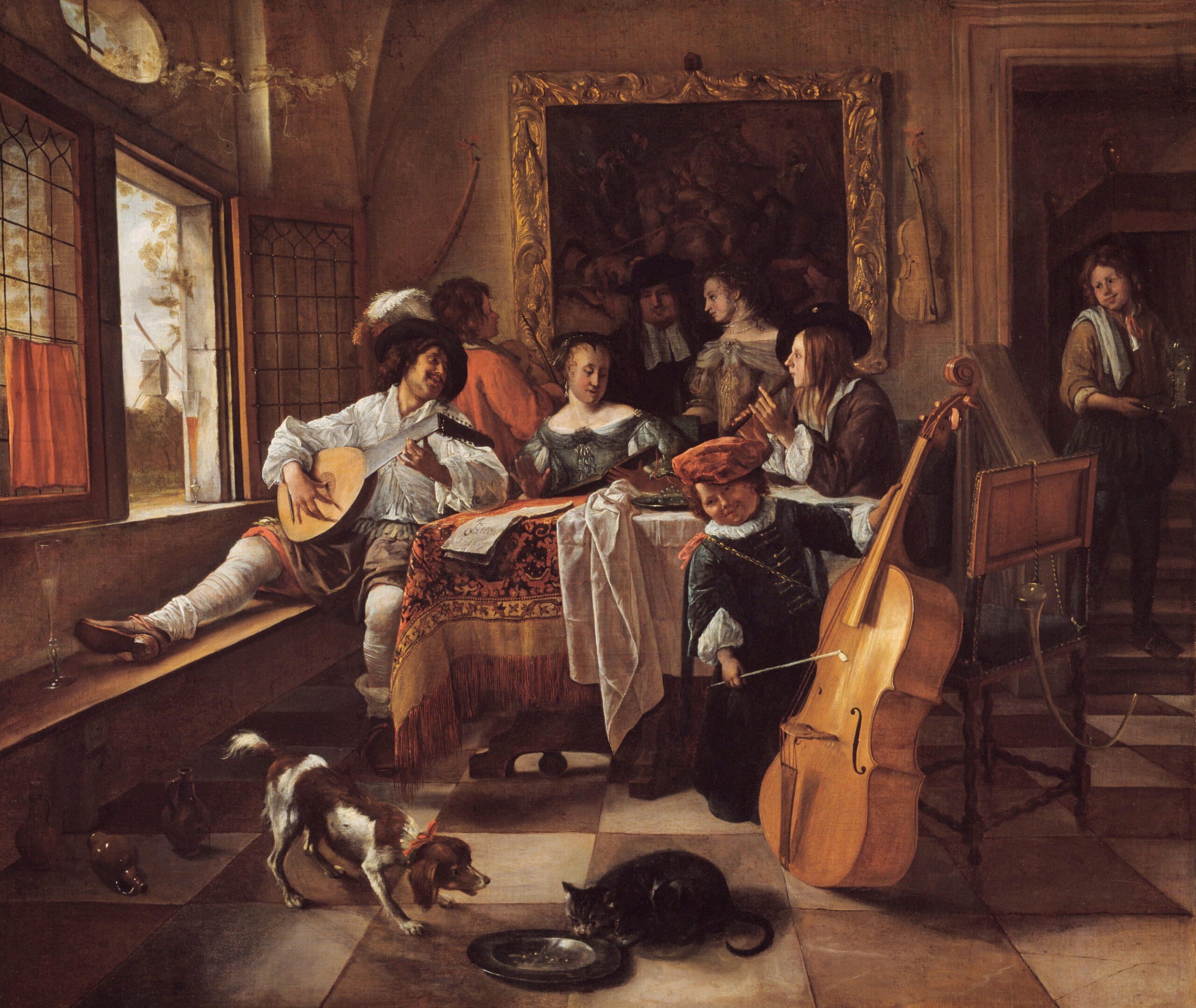Le concert en famille, par Jan Steen, en 1666