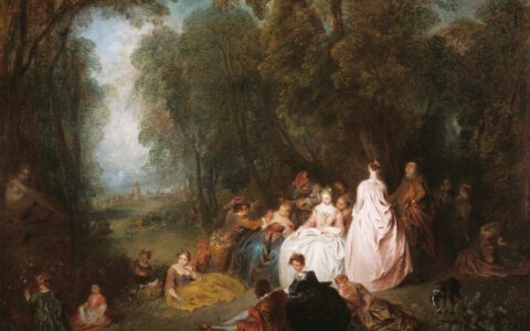 Fête champêtre (Pastoral Gathering), by Jean-Antoine Watteau, assisted by Jean-Baptiste Pater, circa 1718-1721