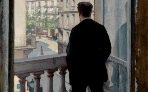Jeune homme à sa fenêtre, par Auguste Caillebotte, en 1876