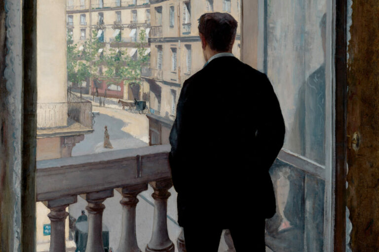 Jeune homme à sa fenêtre, par Auguste Caillebotte, en 1876
