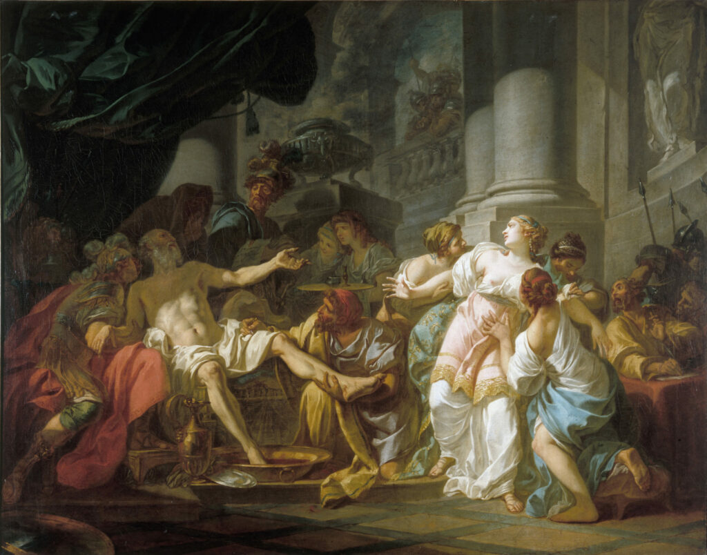 La Mort de Sénèque, par Jacques Louis David, en 1773