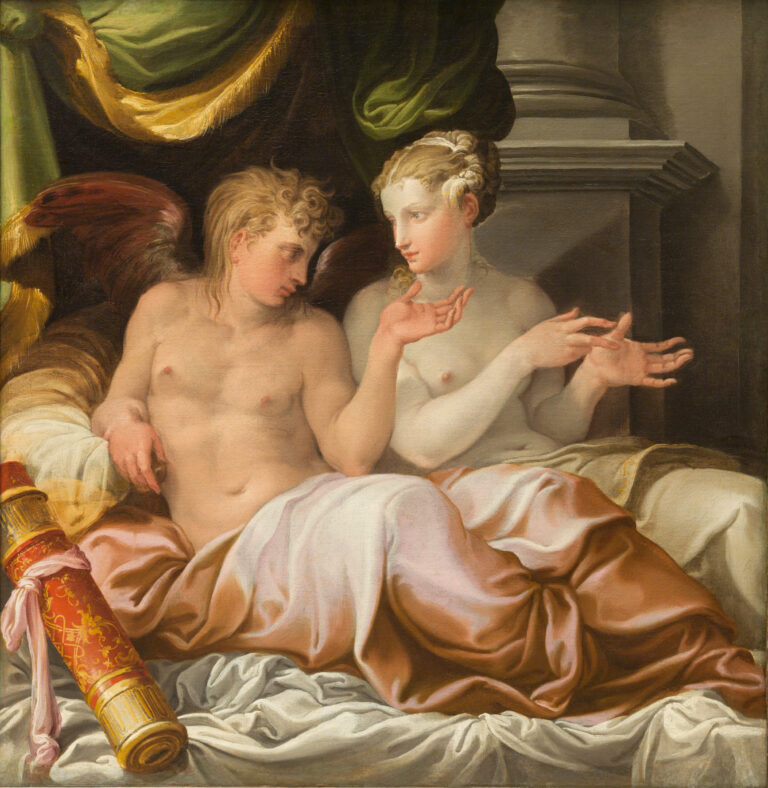 Niccolò dell'Abbate, Éros et Psyché, entre 1512 et 1571, huile sur toile. Detroit Institute of Arts, Founders Society Purchase, Robert H. Tannahill Foundation Fund, 65.347.
