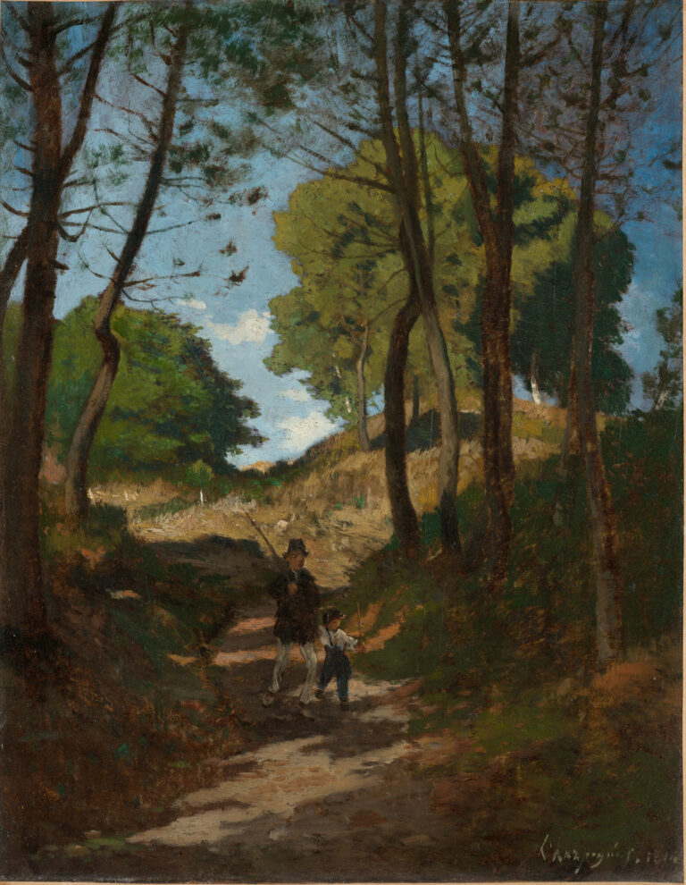 Sapins aux Trembleaux à Marlotte, par Henri-Joseph Harpignies, en 1854