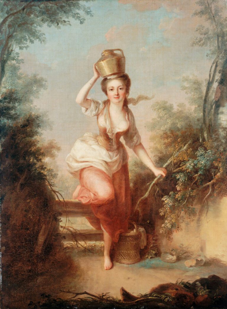 La laitière, par Jean-Baptiste Huet l'Ancien, entre 1750 et 1800