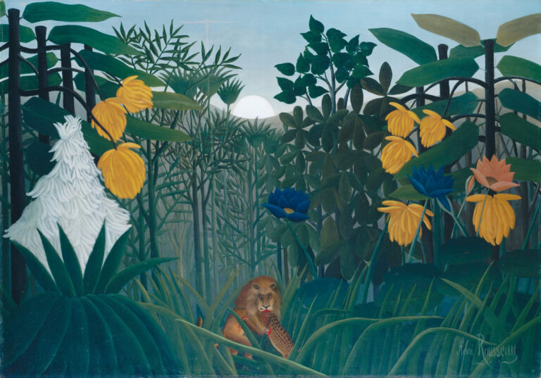 Le repas du lion, par Henri Rousseau, dit le Douanier, en 1907
