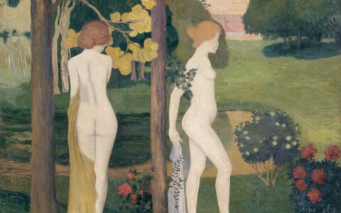 Deux nus dans un paysage, par Aristide Maillol, entre 1890 et 1900
