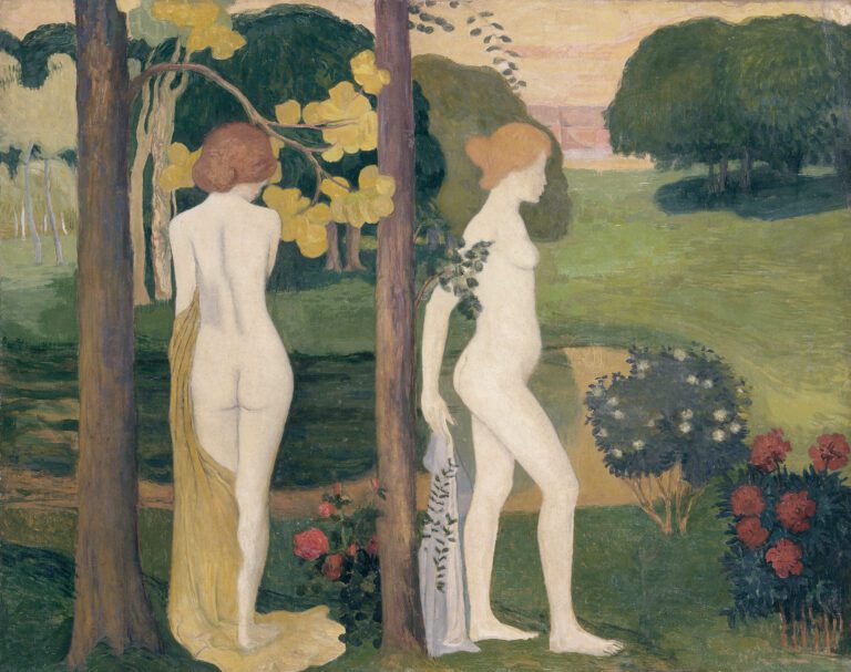 Deux nus dans un paysage, par Aristide Maillol, entre 1890 et 1900