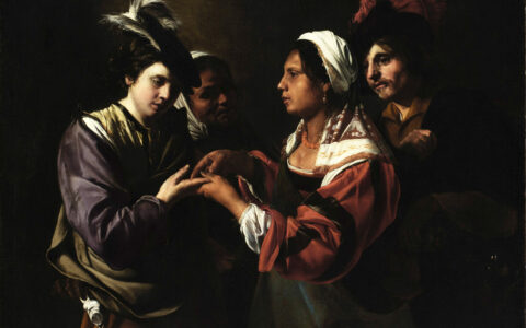Bartolomeo Manfredi, La Diseuse de bonne aventure, vers 1616-1617