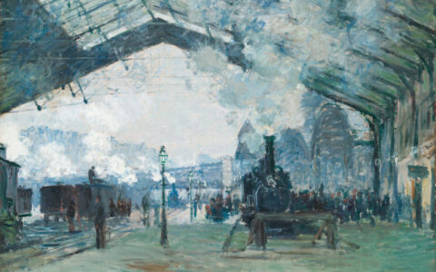 Arrivée du train de Normandie, gare Saint-Lazare, par Claude Monet, en 1877