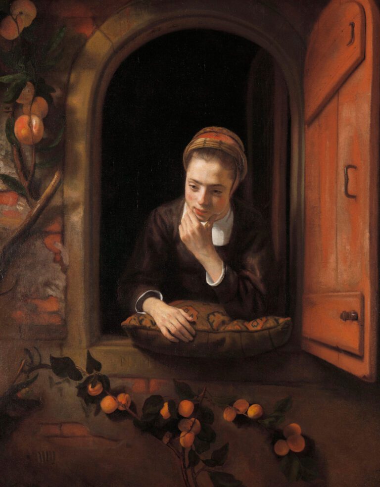 Nicolaes Maes, Jeune fille à la fenêtre, dite La Rêveuse