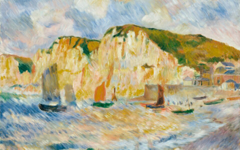 Sea and Cliffs (Mer et falaises), Pierre-Auguste Renoir (French, 1841-1919), c. 1885