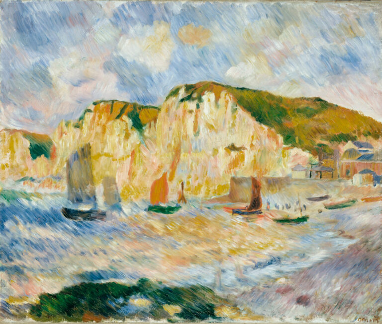 Mer et falaises, par Auguste Renoir, vers 1885