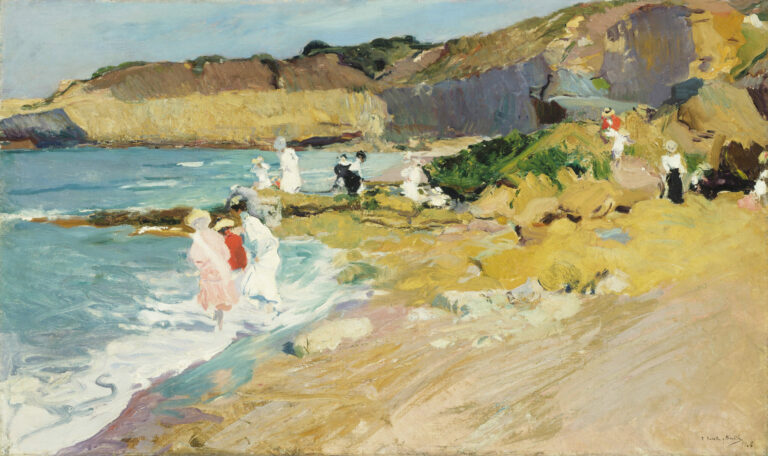 Rochers au Phare de Biarritz, par Joaquín Sorolla y Bastida, en 1906