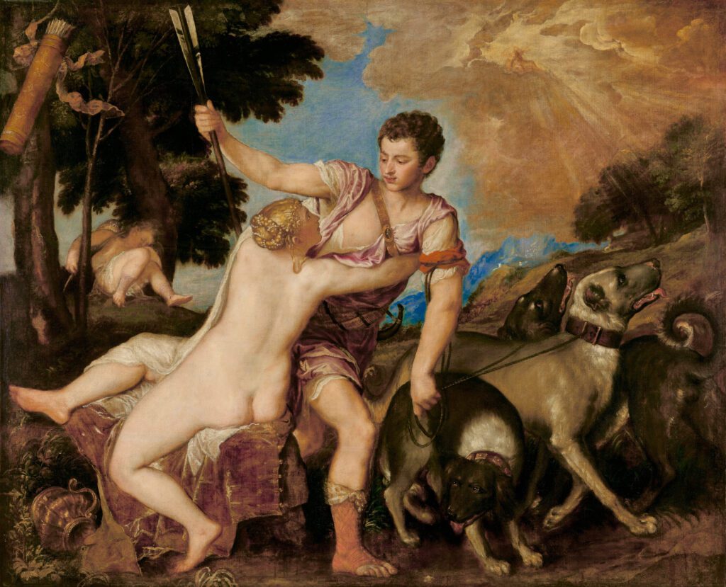 Vénus et Adonis, par Titien, vers 1555-1560