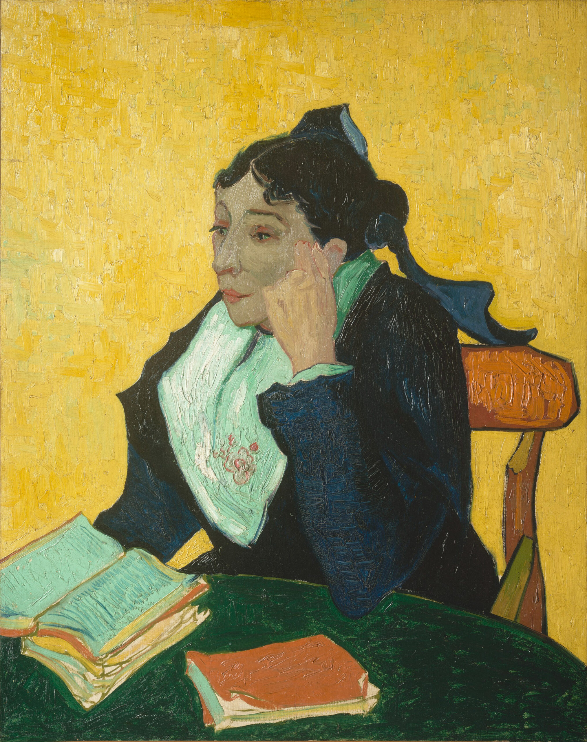 L'Arlésienne: Madame Joseph-Michel Ginoux (Marie Julien, 1848–1911), par Vincent van Gogh, en 1888-1889