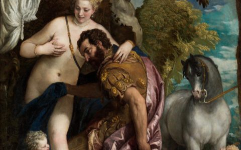 Mars et Vénus liés par l'amour, par Paolo Veronese, années 1570