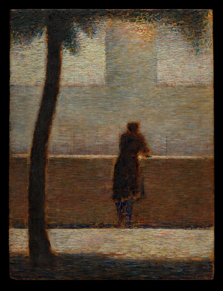 Un homme accoudé au parapet, par Georges Seurat, ca. 1881