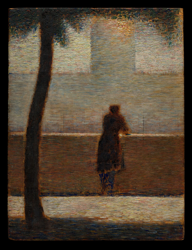 Un homme accoudé au parapet, par Georges Seurat, ca. 1881