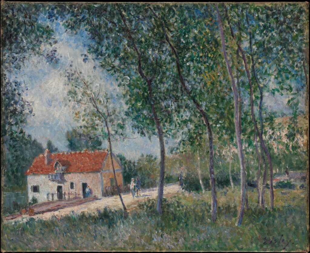 La route de Moret à Saint-Mammès, par Alfred Sisley, entre 1883 et 1885