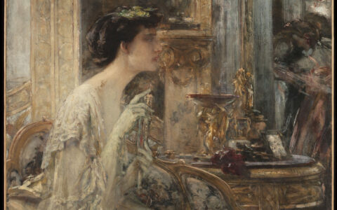En soirée - Madame Pascal Blanchard, par George Desvallières, en 1903