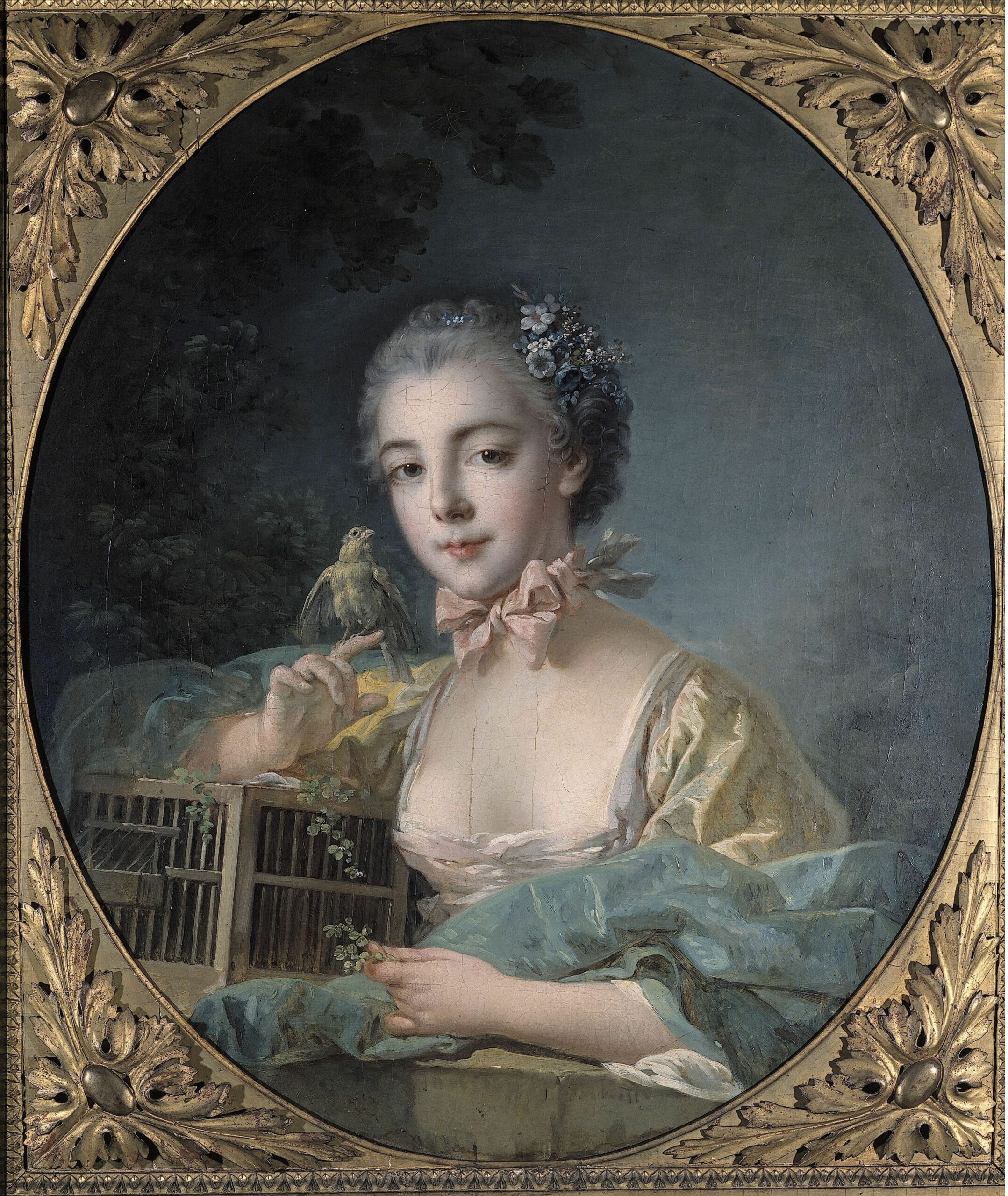 Portrait présumé de Marie-Emilie Baudouin, fille du peintre, par François Boucher, vers 1758-1760