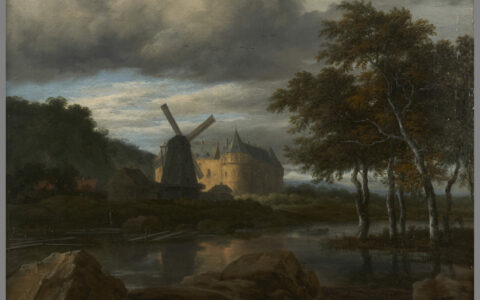 Paysage à la cascade, peint par Jacob Isaacksz Van Ruisdael entre 1656 et 1682
