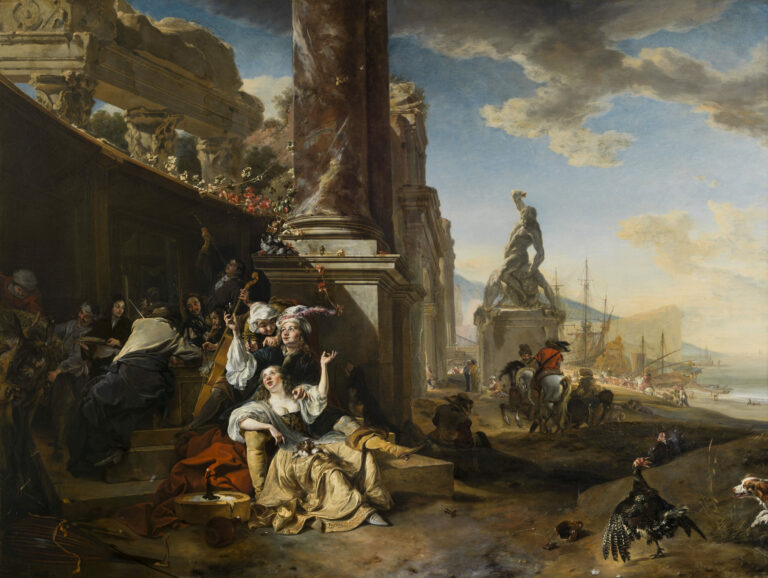 La Partie de plaisir, peint par Jan Weenix, en 1667