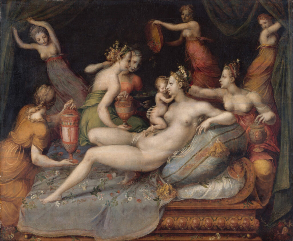 La naissance de l'Amour, par le Maître de Flore, seconde moitié du XVIe siècle