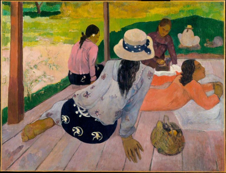La sieste, par Paul Gauguin, peint entre 1892 et 1894