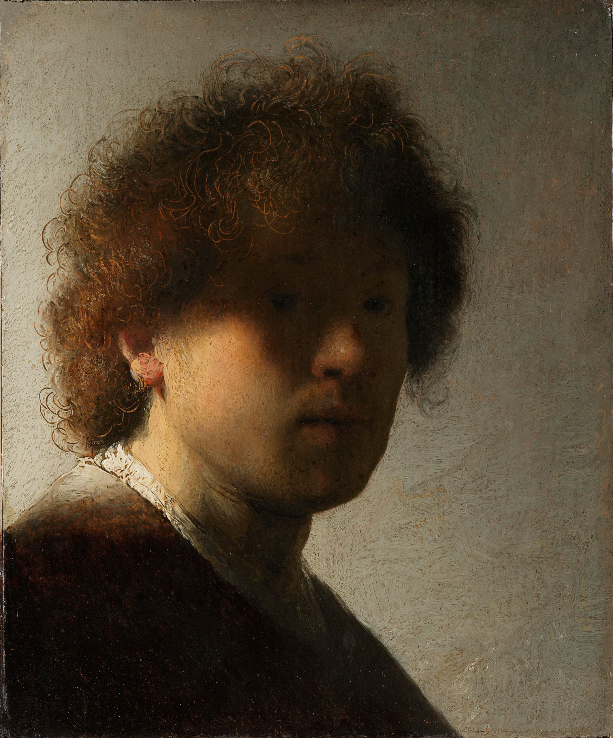 Autoportrait, Rembrandt van Rijn, vers 1628, Rijksmuseum