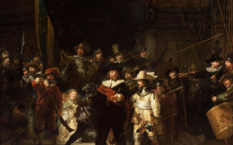The Night Watch Militia Company of District II under the Command of Captain Frans Banninck Cocq, Rembrandt van Rijn, 1642