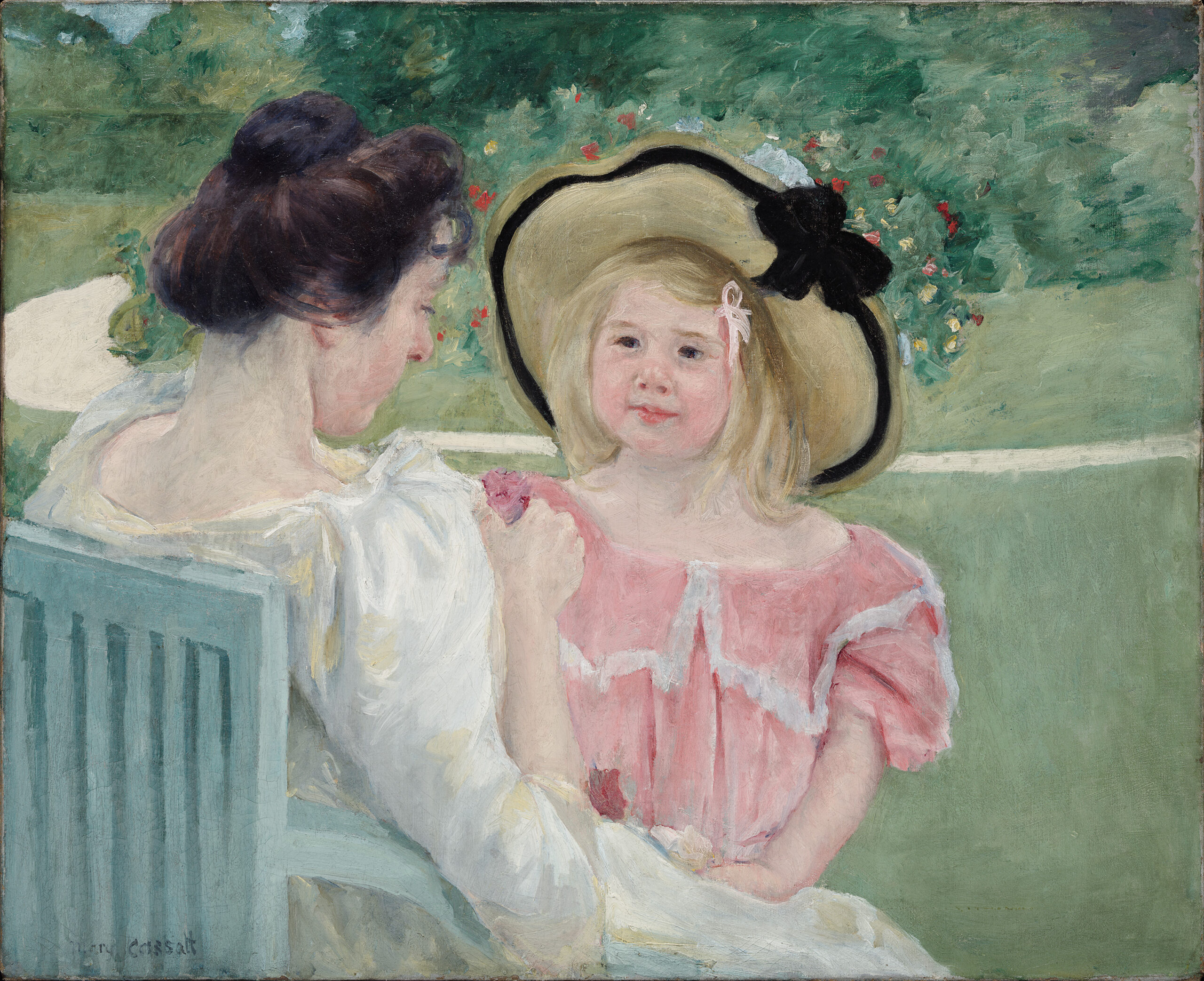 Dans le jardin, par Mary Cassatt, en 1903-1904